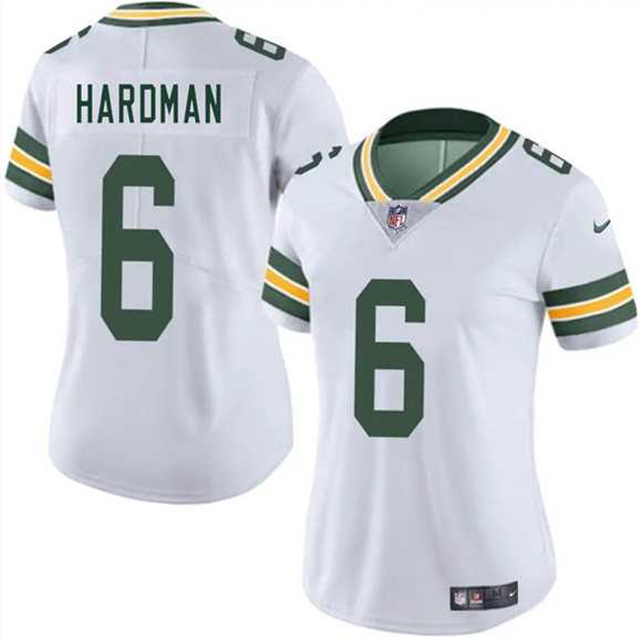 Women%27s Green Bay Packers #6 Mecole Hardman White 2025 Vapor Untouchable Limited Stitched Jersey Dzhi